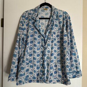 Roberta Roller Rabbit Women’s Long Sleeve Button Up Printed Pajama Top Size L